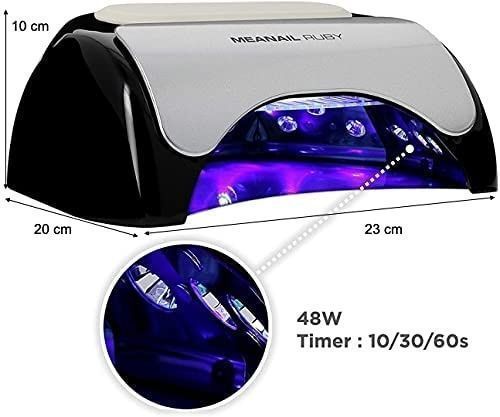 Lâmpada UV e LED 48W - Conjunto kit completo de gel para manicure