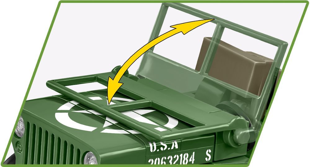 Klocki Cobi 2296 Pojazd Jeep Willys Mb  Hc Ww2 132 El.