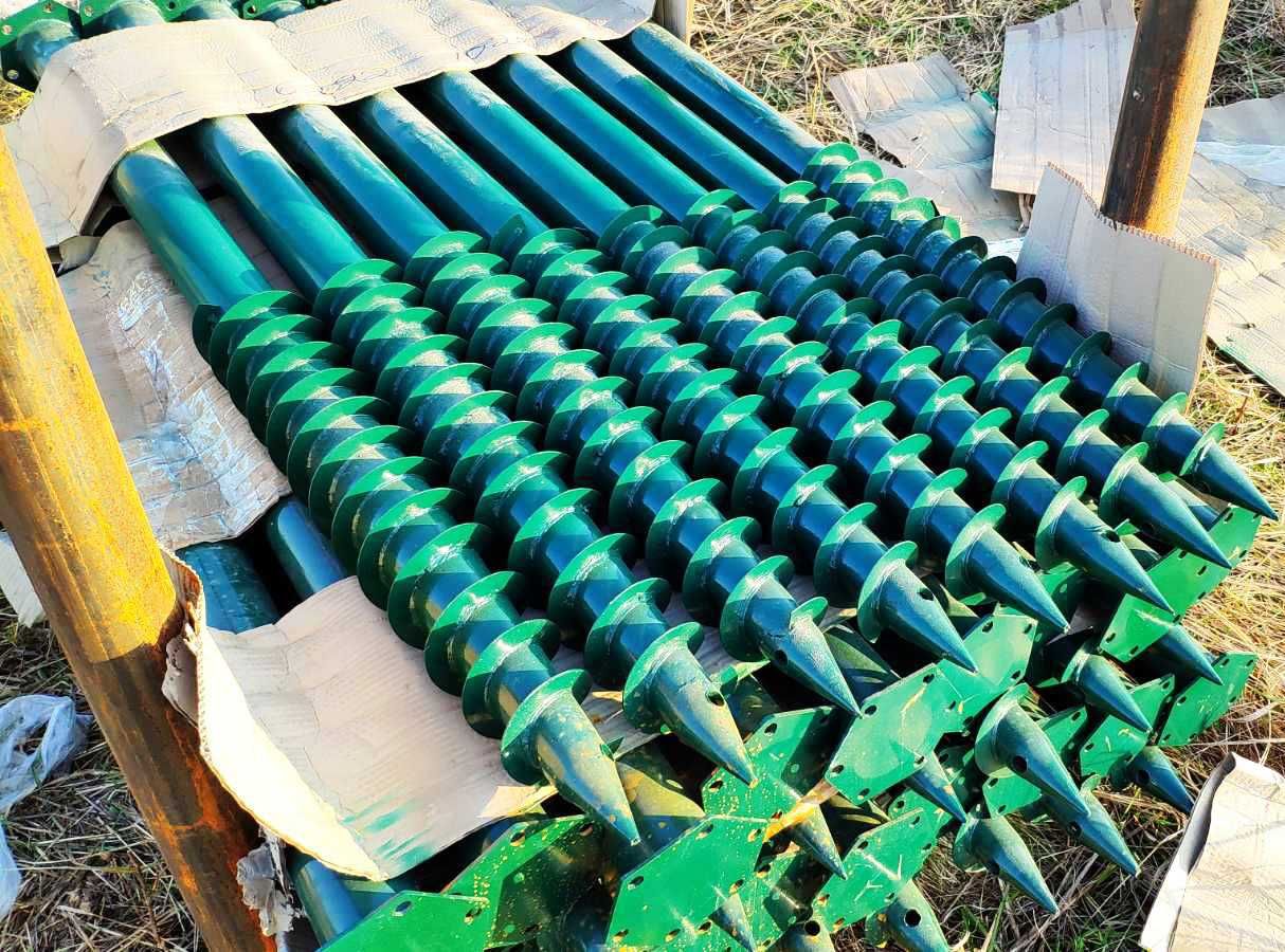 Гвинтові палі, виробник.Геошуруп.Сваи винтовые, наконечники оголовок