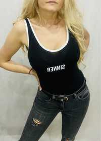 Cropp czarne bawelniane body r. S/M