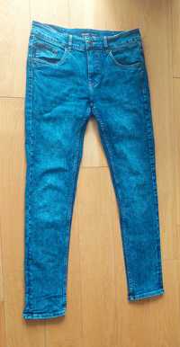 Spodnie jeansowe CROPP W30 L34 ciemnoniebieskie męskie skinny