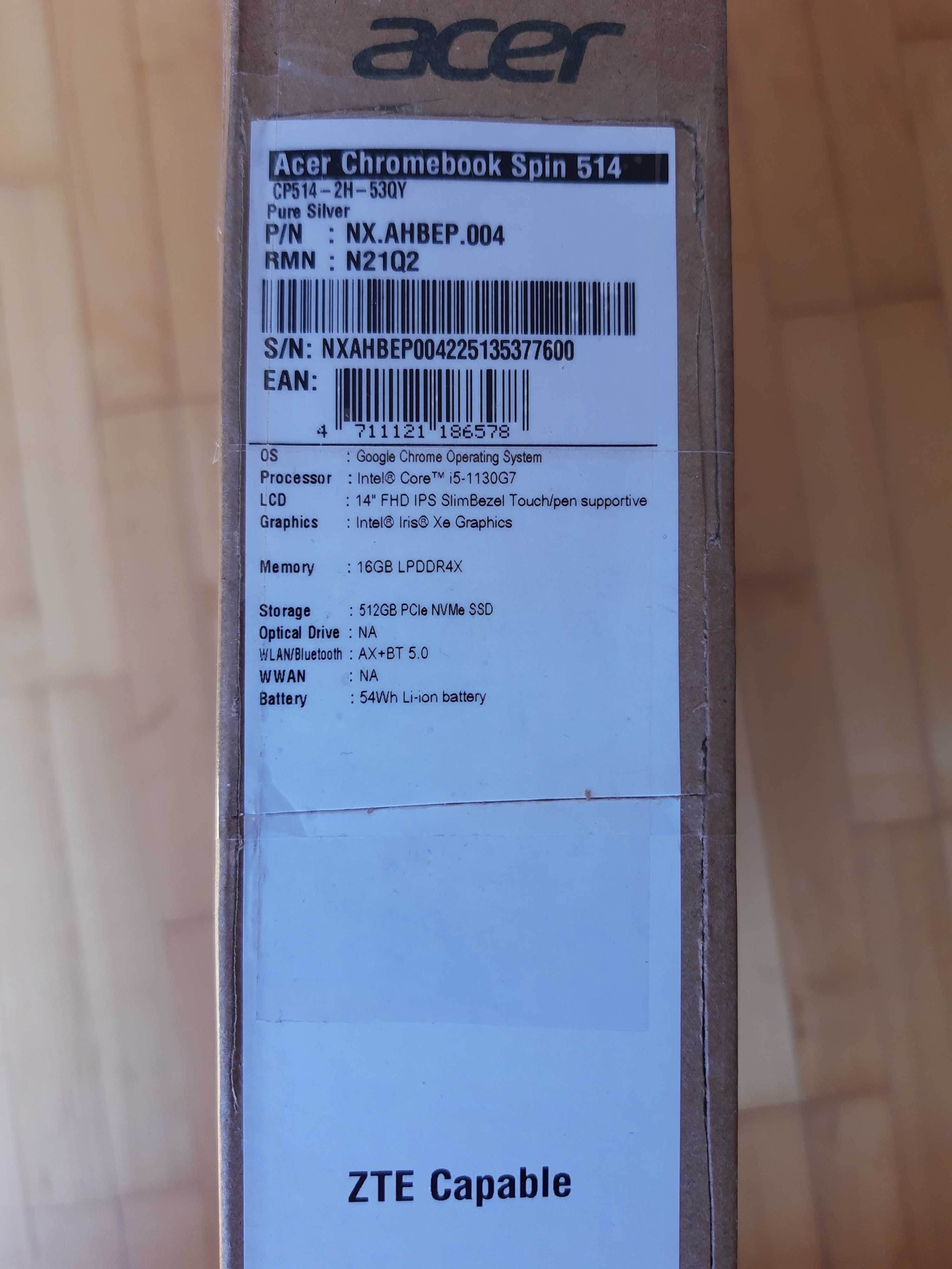 ACER Chromebook Spin 514 Premium - Nieużywany