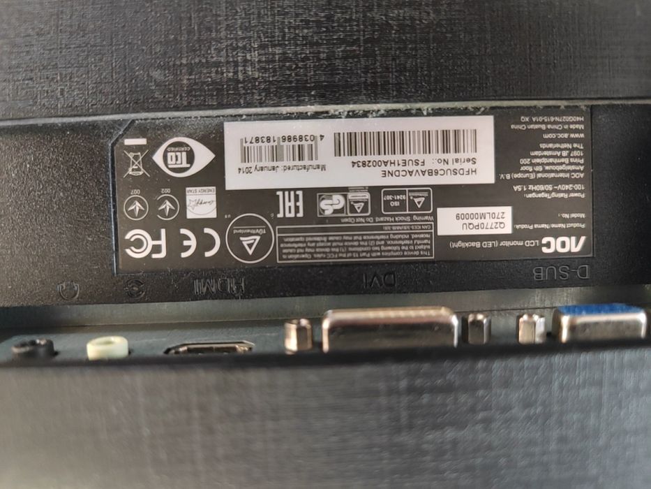 monitor 27" - AOC Q2770PQU czarny