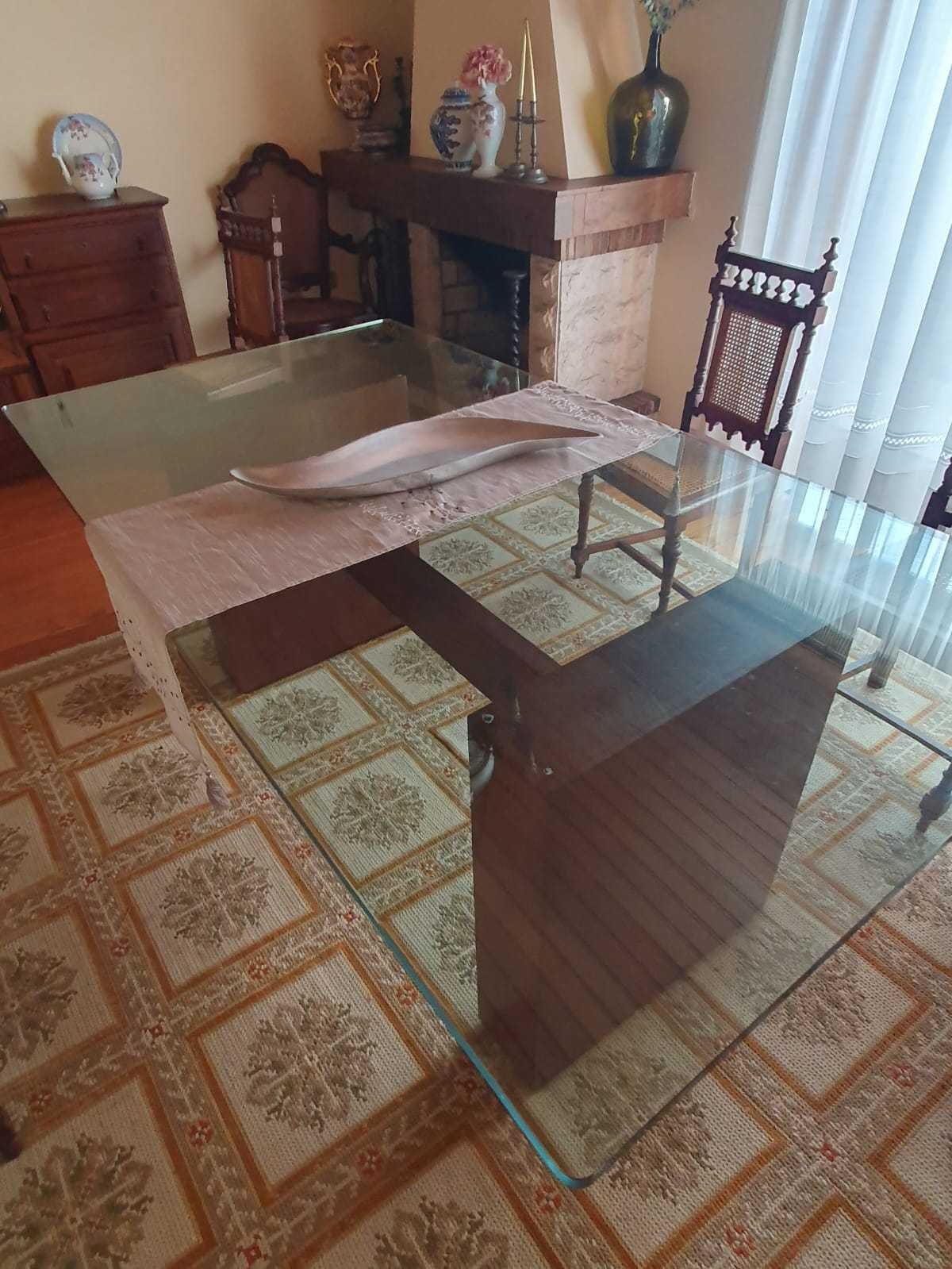 mesa de vidro para sala de jantar