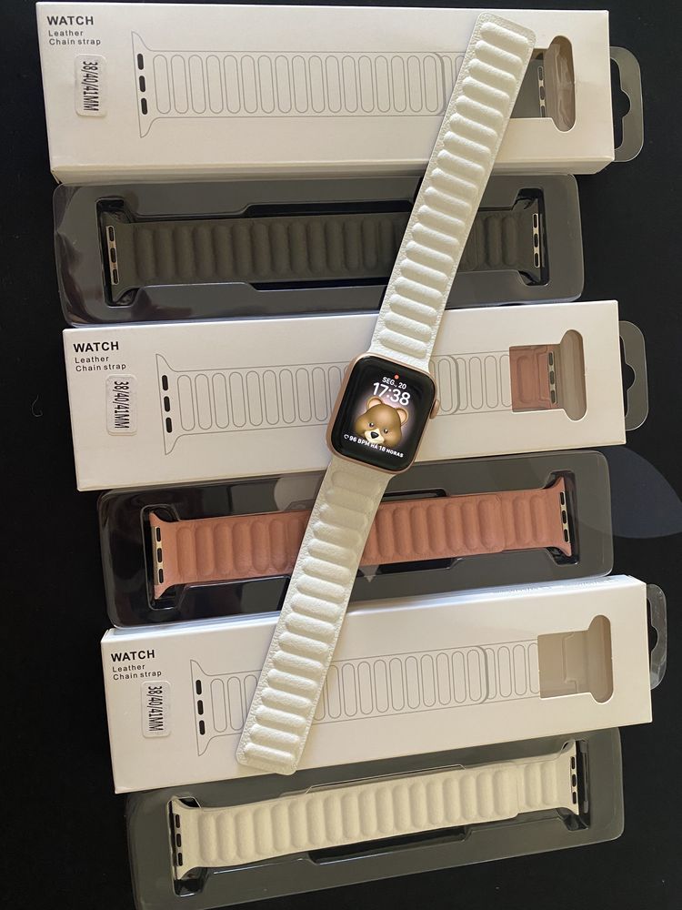 Braceletes para Apple Watch em pele com ímanes moldados