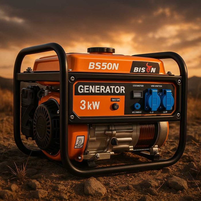 Оригинальный 1 фазний бензиновый генератор Bison 3 кВт  медная обмотка