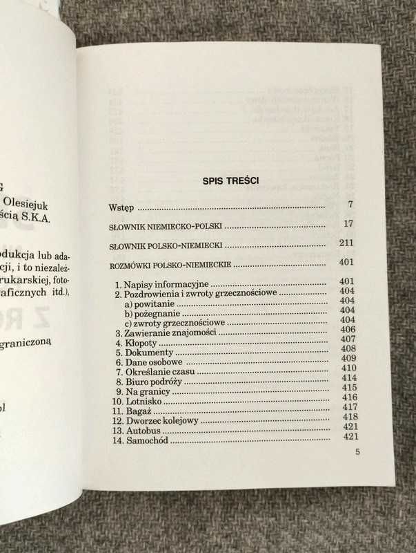 Słownik niemiecko polski z rozmówkami język niemiecki turysta Harald G