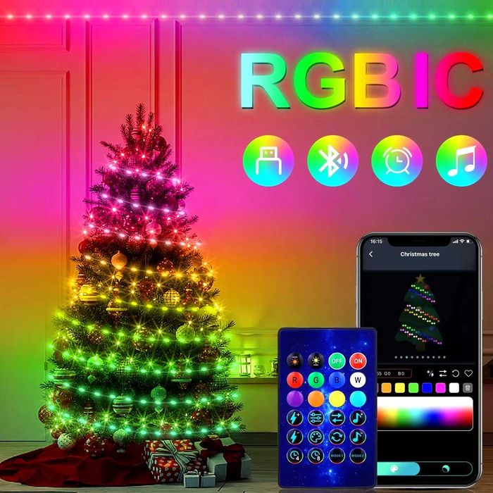 Розумна гірлянда роса 10м iDeal LED. Bluetooth управління з телефону