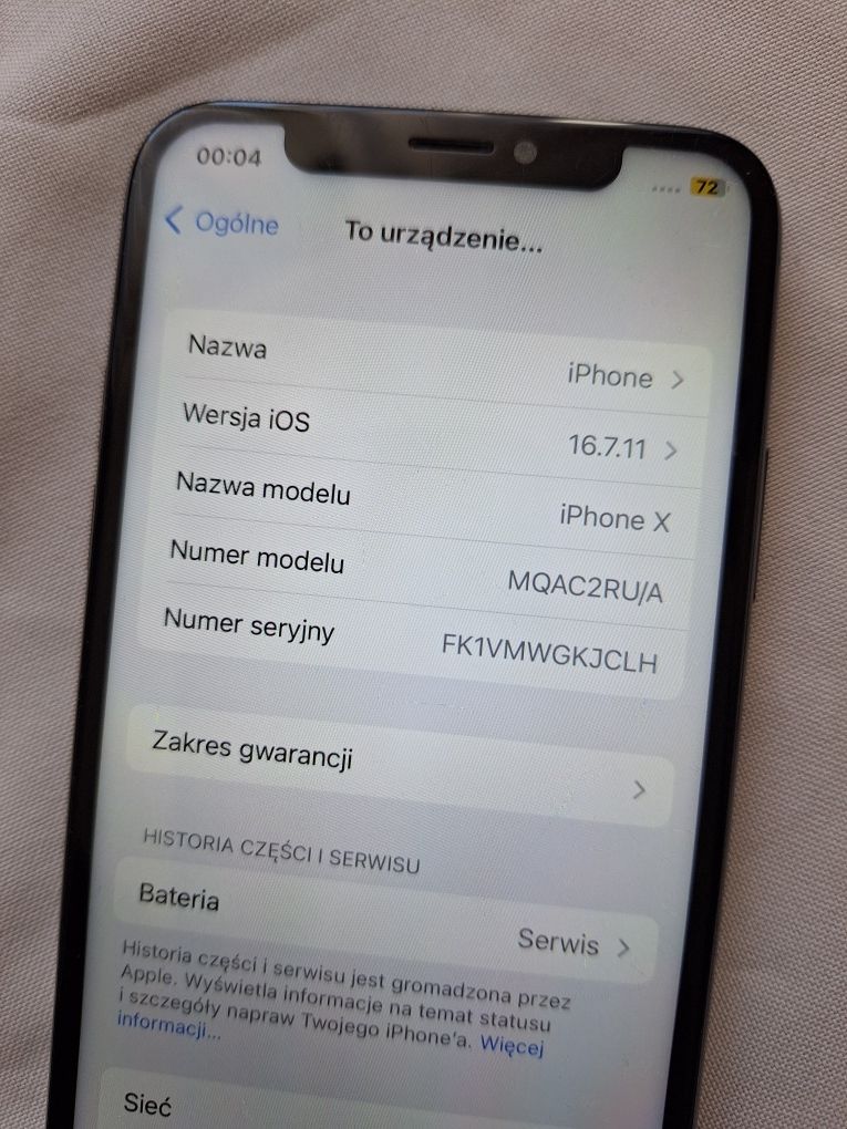 IPHONE X czarny [wady]
