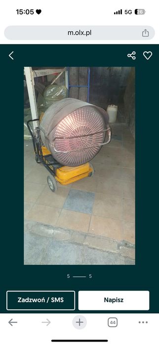 Nagrzewnica na podczerwień willms 6 sprawna