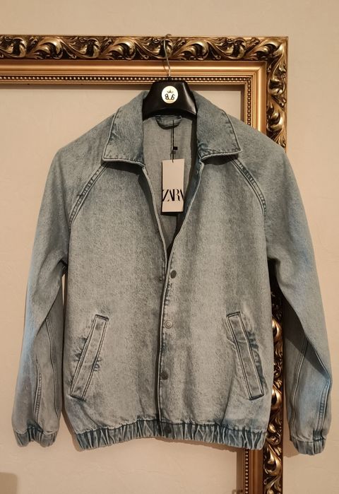 L-XL Zara нова чоловіча джинсова куртка бомбер
