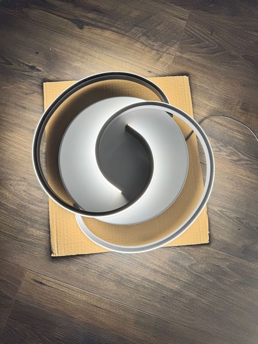 Lampa sufitowa led biało czarn