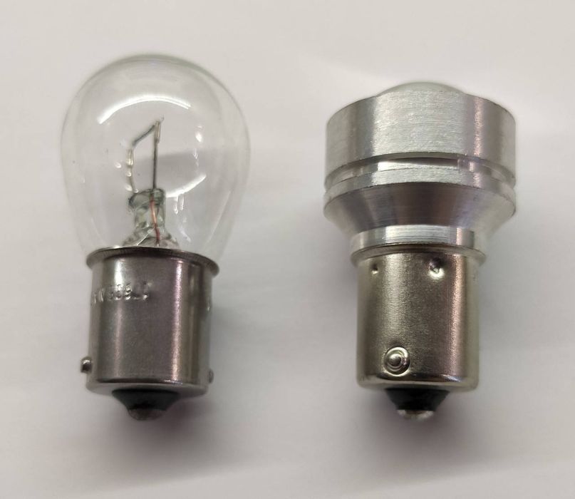 Лампа світлодіодна P21W 1156 12-24V одноконтактна 9 діодів лінза