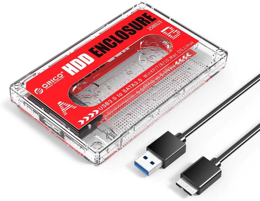 USB External Case K7 Nostalgic Cassette 2.5 HDD/SSD SATA up to 6 TB NEW64586204269570121