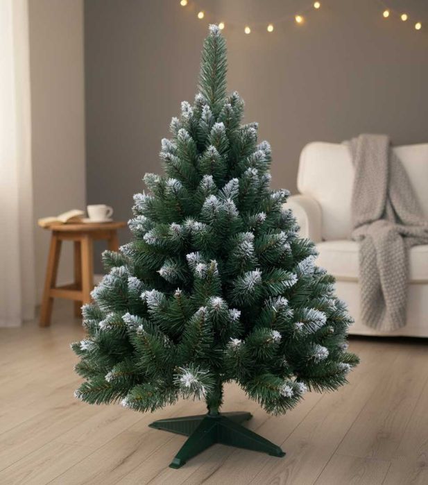 ŚWIĄTECZNA Choinka Sztuczna Sosna Jak Żywa 120 cm Gęsta + Stojak