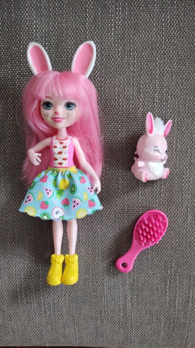 Lalka laleczka Enchantimals Bree Bunny + królik Twist