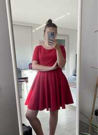 Czerwona rozkloszowana sukienka xl