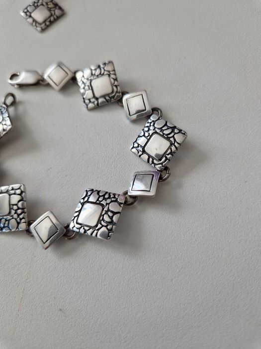 Srebrna bransoletka + zawieszka