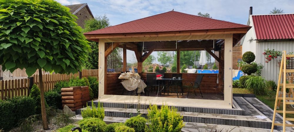 Plandeki na altany tarasy ogródki piwne