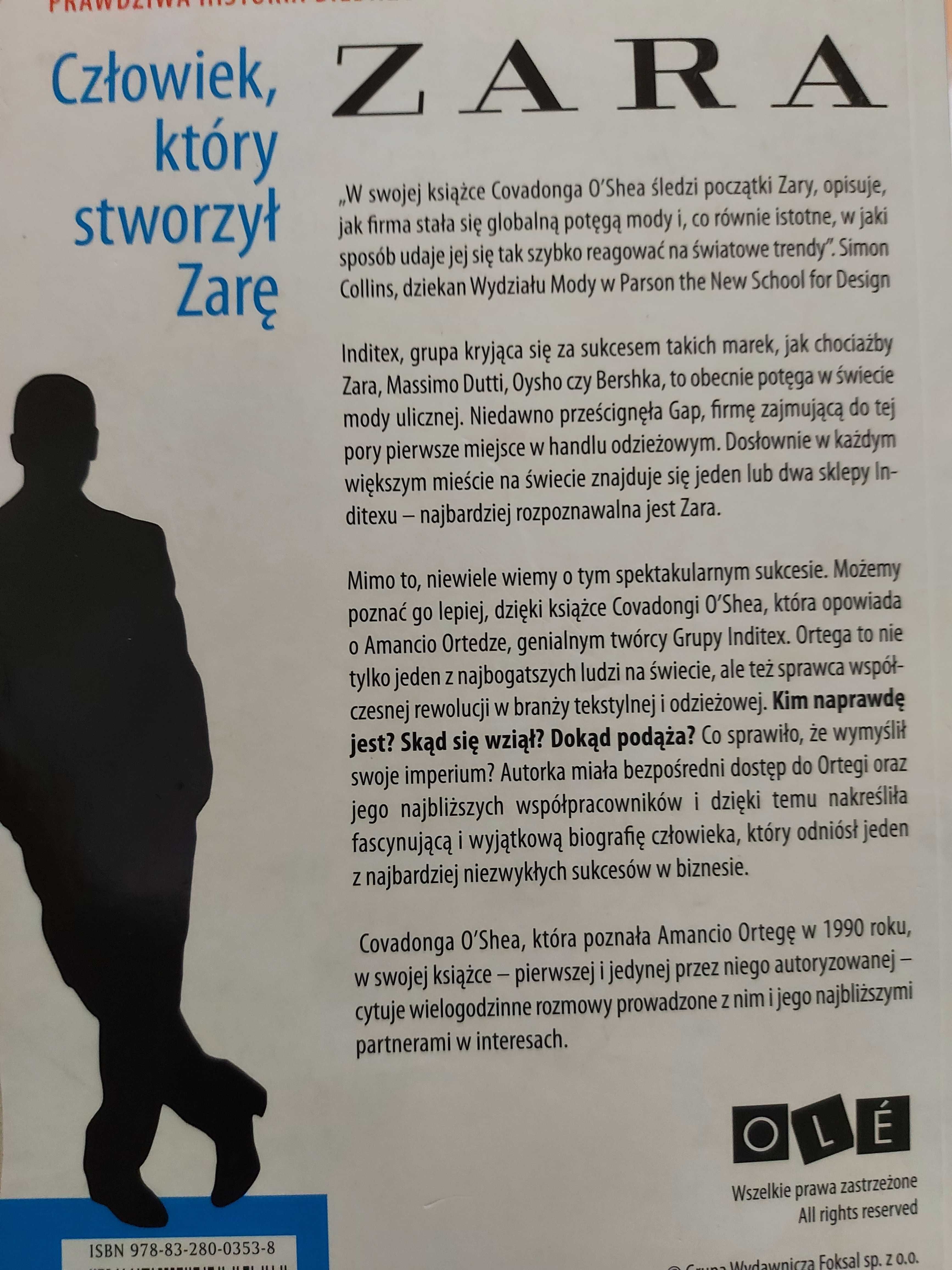 Ksìążka "Człowiek,który stworzył Zarę"