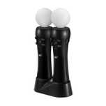 Carregador duplo base dock comandos MOVE Plasytation 3 PS3 USB PS4 NOV