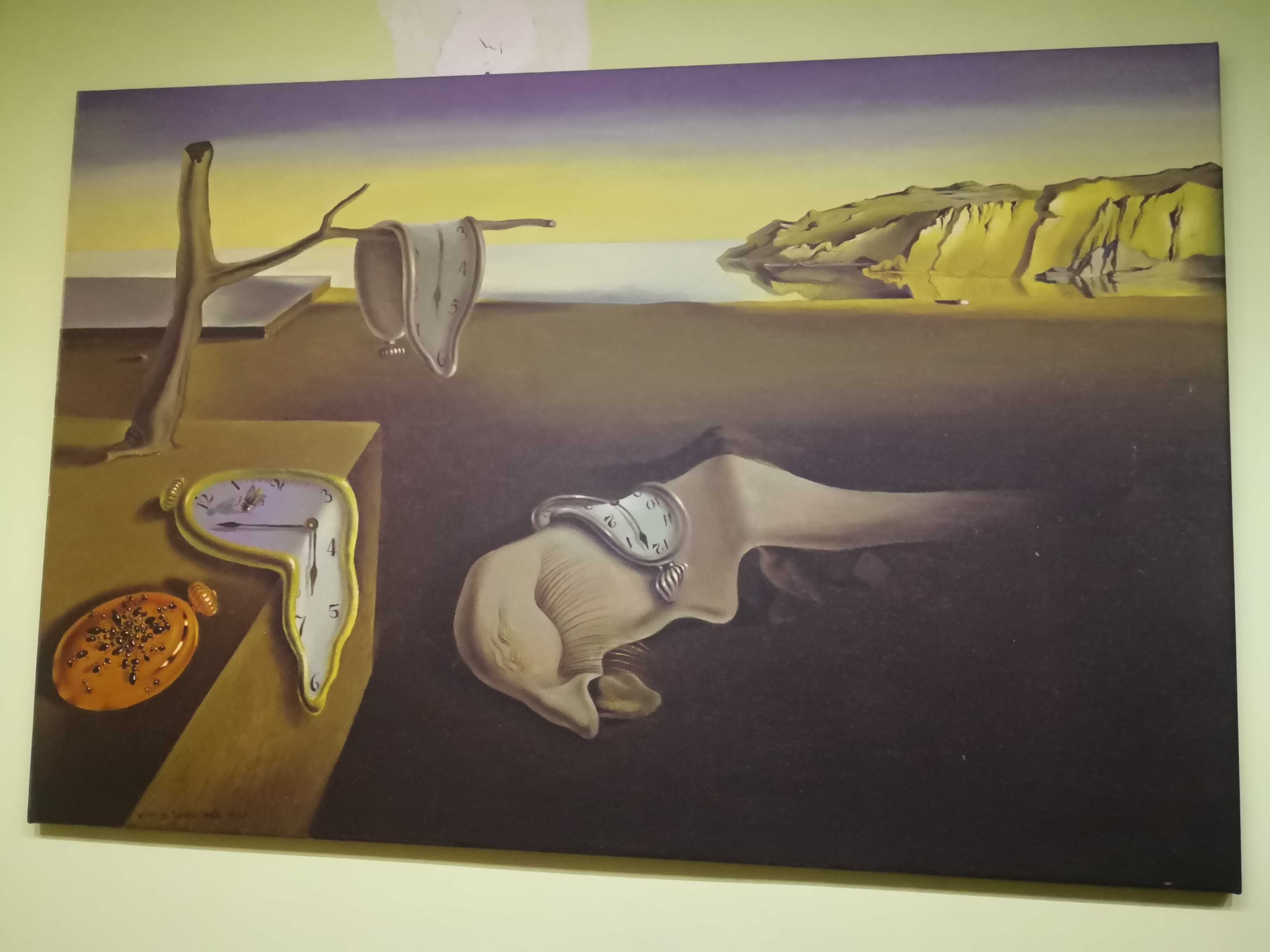 Obraz Salvador Dali Trwałość pamięci, zegary, na płótnie 120x80cm