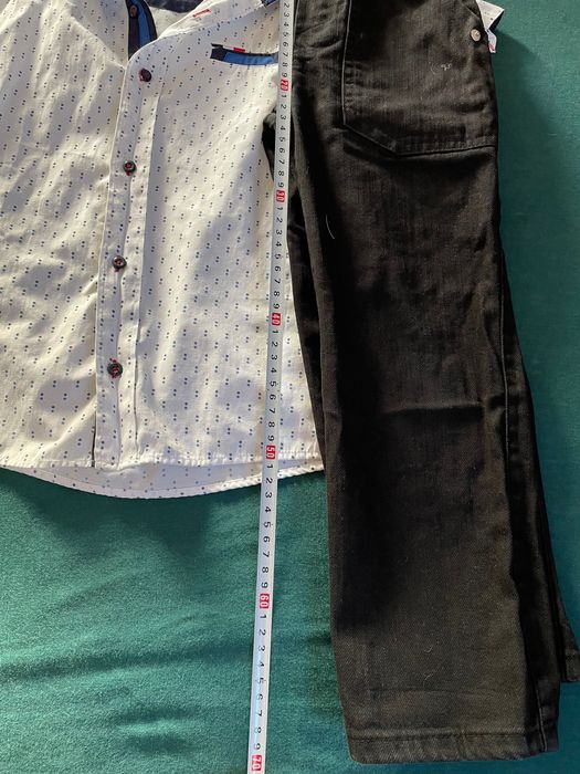 Koszula 134 spodnie 122 elegancki komplet