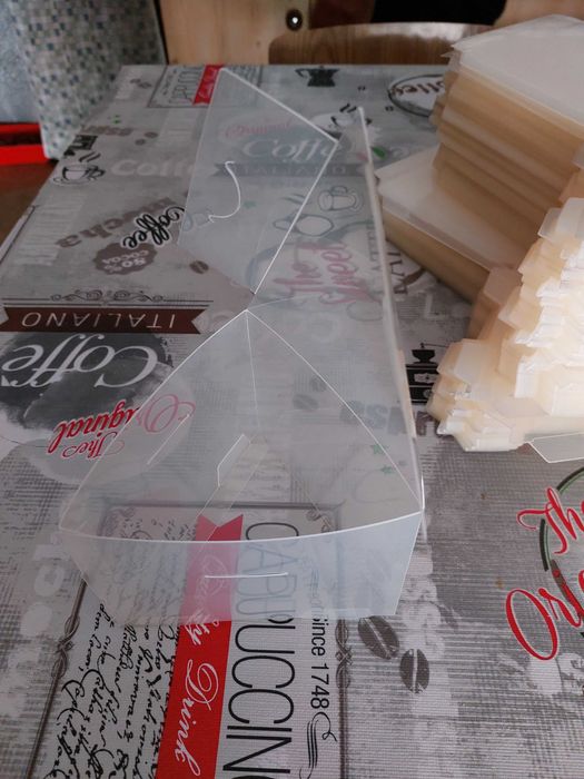 180 Embalagens PET Triangular transparente NOVAS (fatia de bolo)