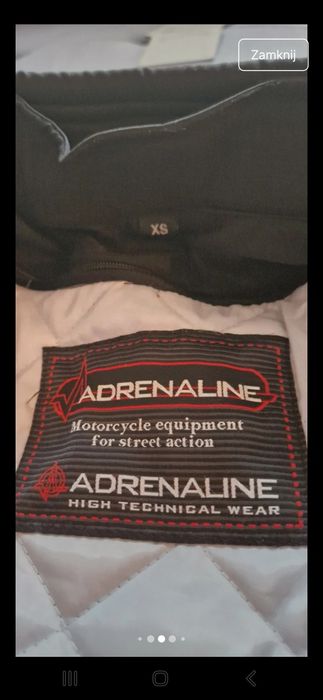 Kurtka motocyklowa XS Adrenaline. Damska. Jak nowa. Czarna