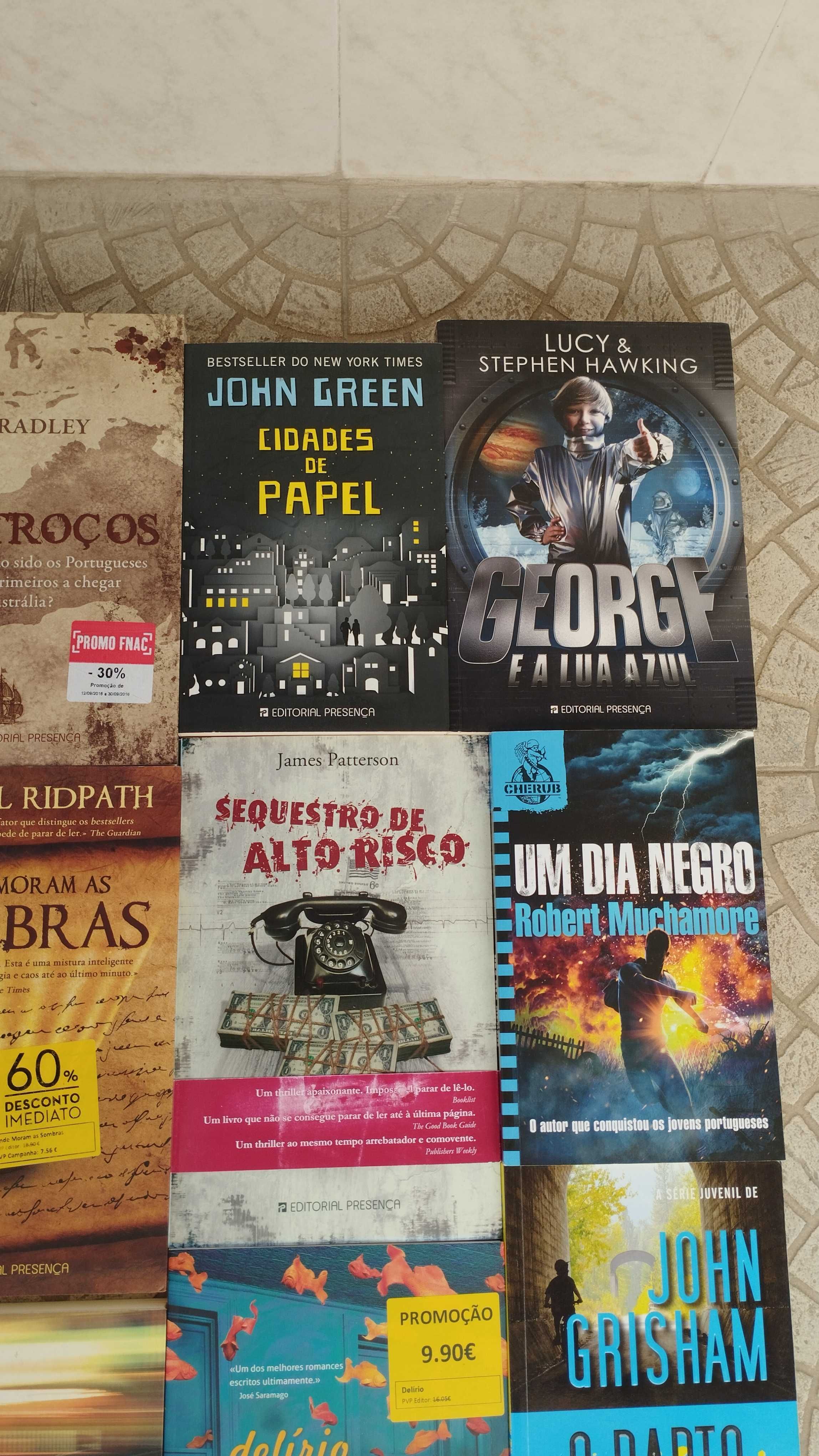 Livros NOVOs Tolkien Christie Dickens Grisham Patterson Dumas Hawking