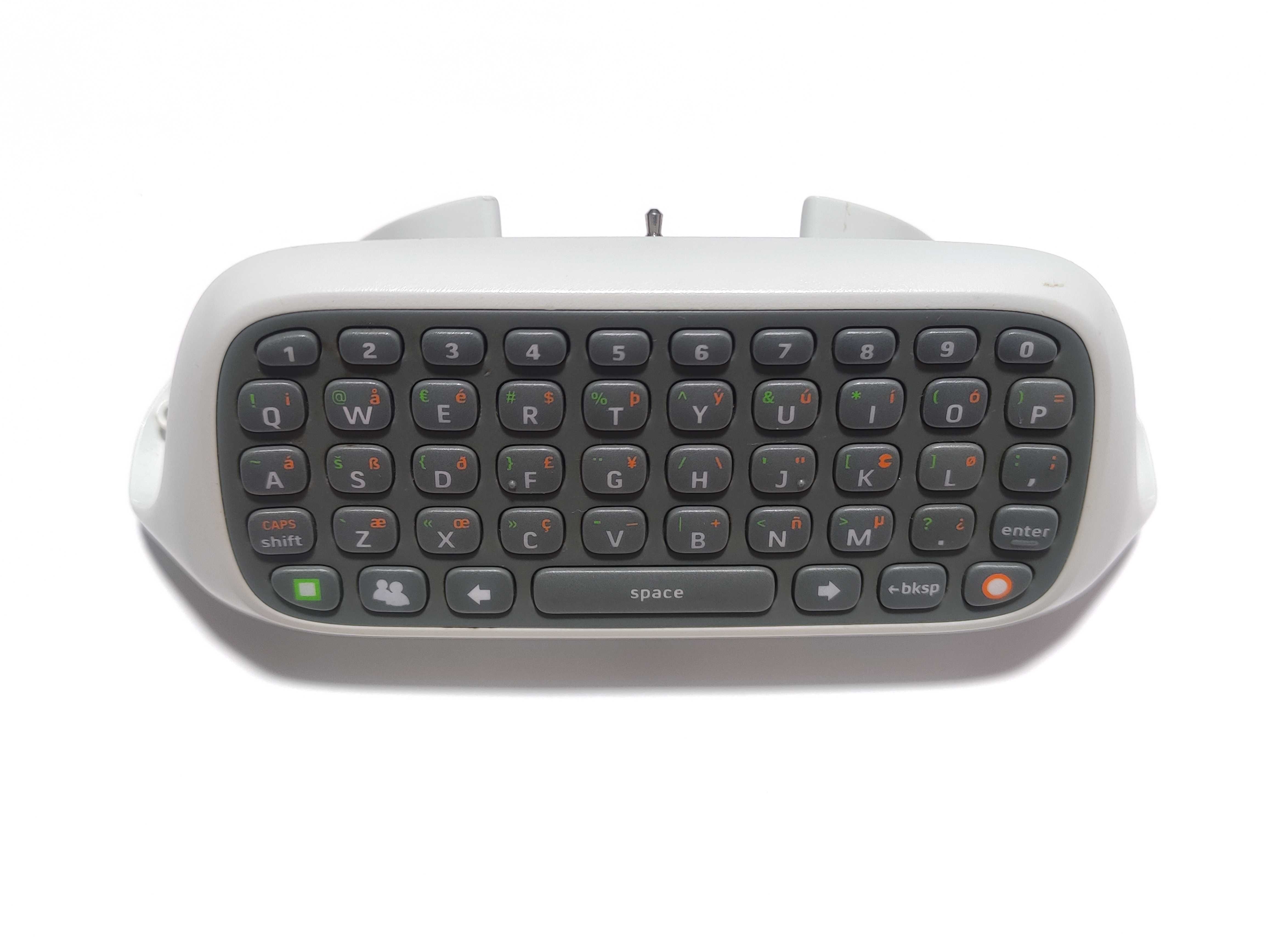 Microsoft XBOX 360 Pad Kontroler ChatPad Klawiatura Biała