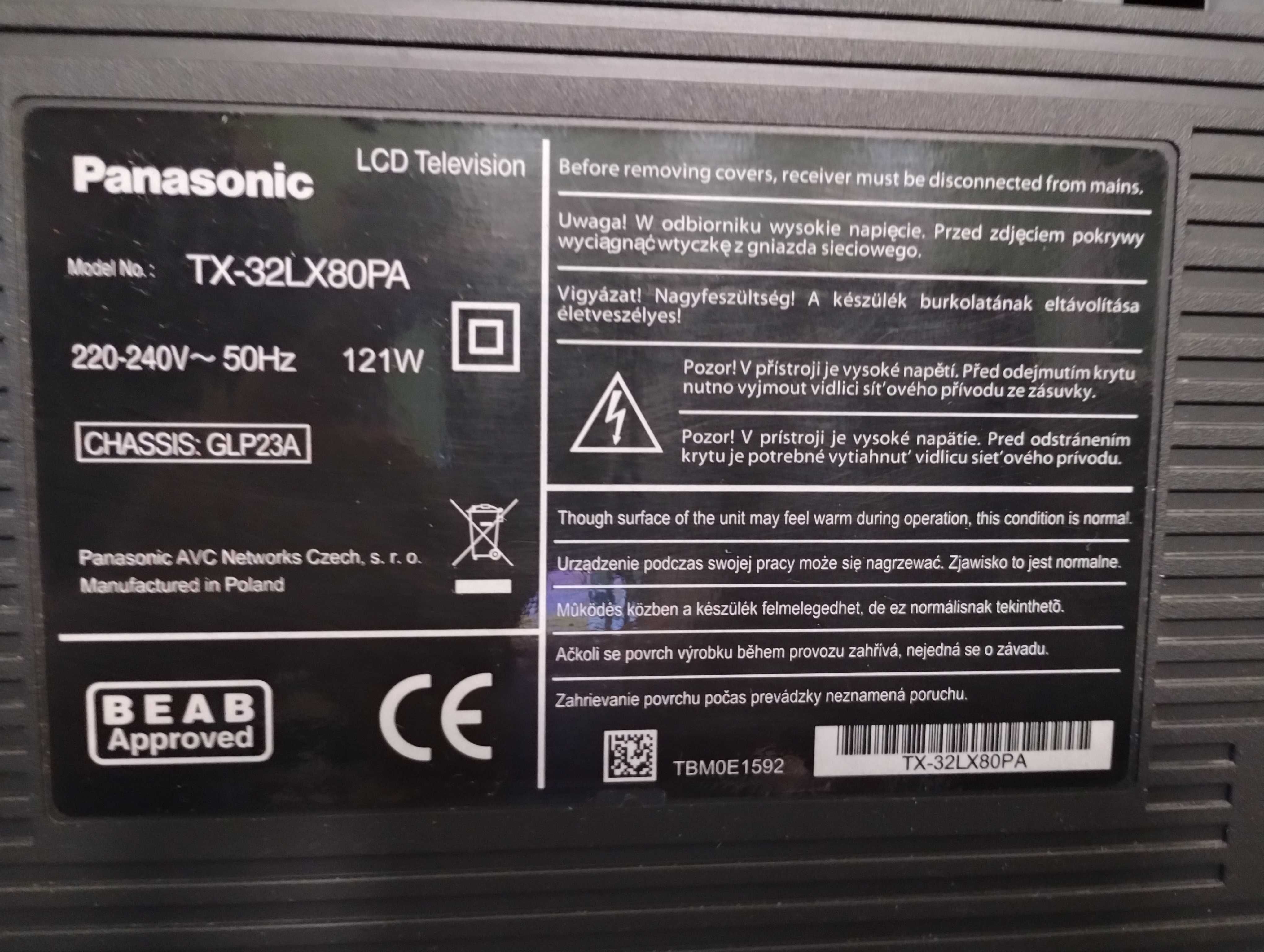 Telewizor Panasonic Viera 32" TX-32LX80PA