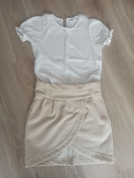 Spódnica+ biała bluzka 122