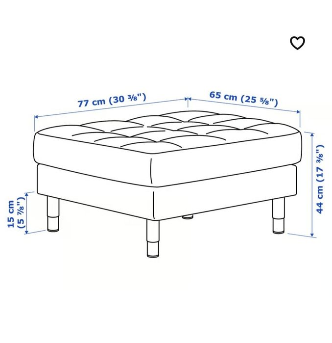 Sofa fotel podnóżek Landskrona