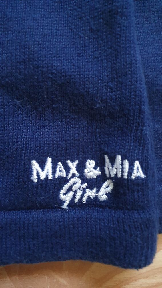 Granatowy rozpinany sweterek Max&Mia 128