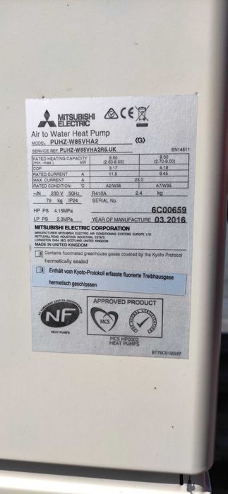 Pompa ciepła MITSUBISHI 8 KW FTC5 powietrzna split