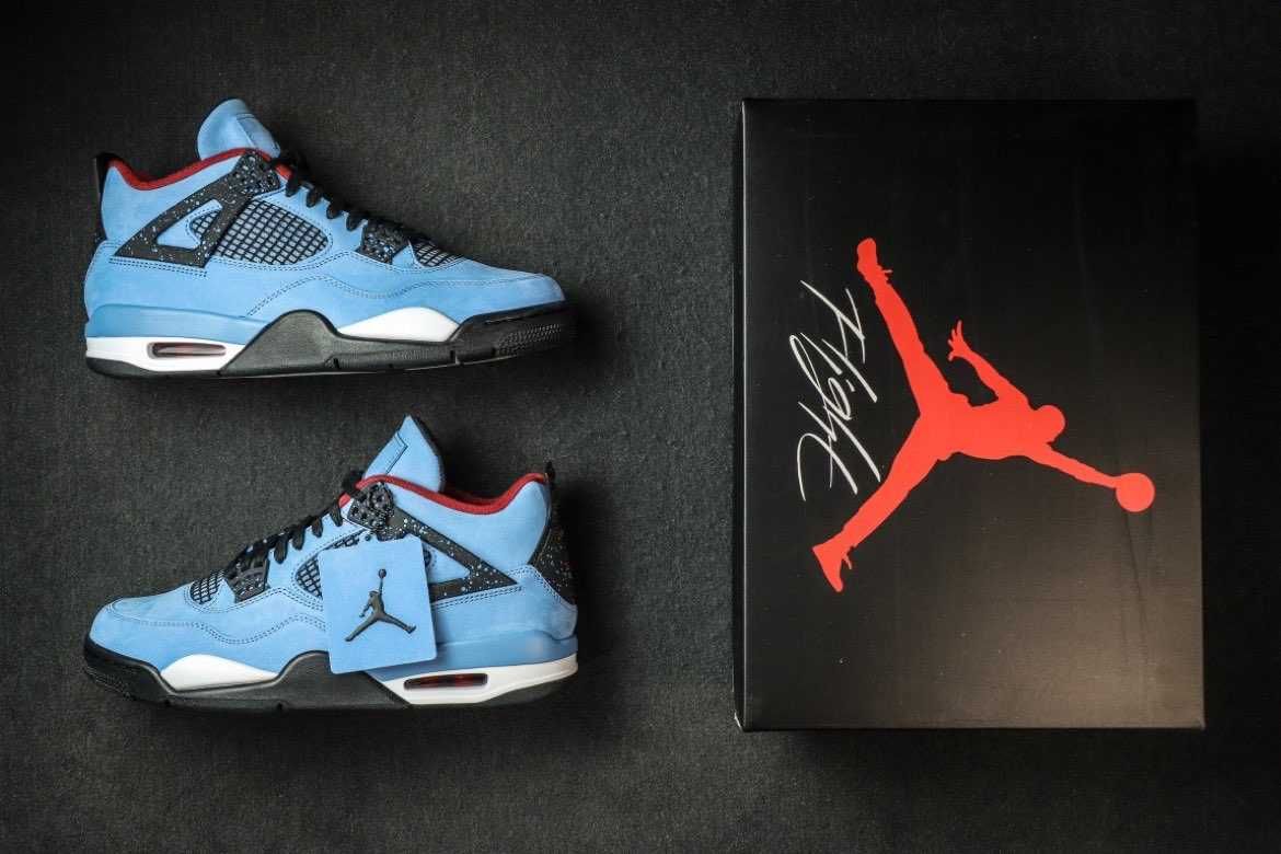 TravisScottCactusJack/ButyJordan4*RetroUnisextrampkiRozmiar.45