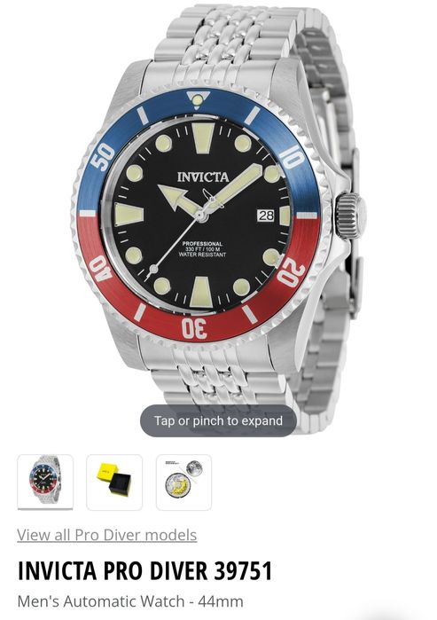 Relógio invicta automático