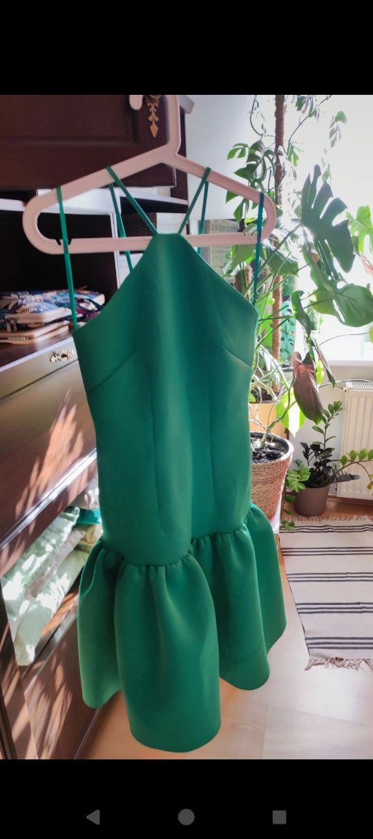 Asos sukienka pianka zielona nowa S /M
