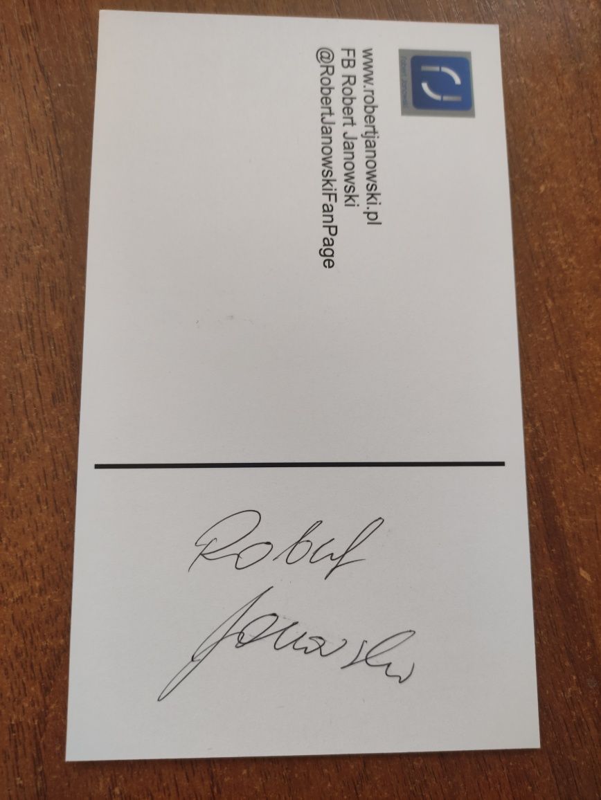 Sprzedam autograf, podpis - Robert Janowski Muzyka Kolekcja Autografy