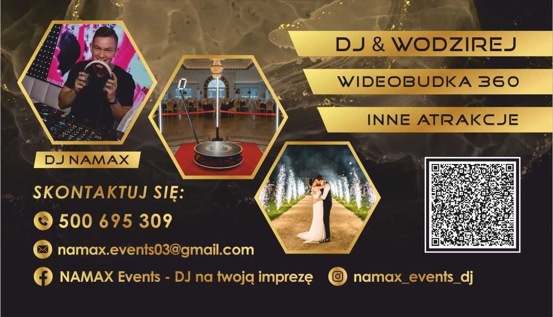 DJ WODZIREJ na imprezę Wesela/Studniówki/Urodziny/ oraz Fotobudka360