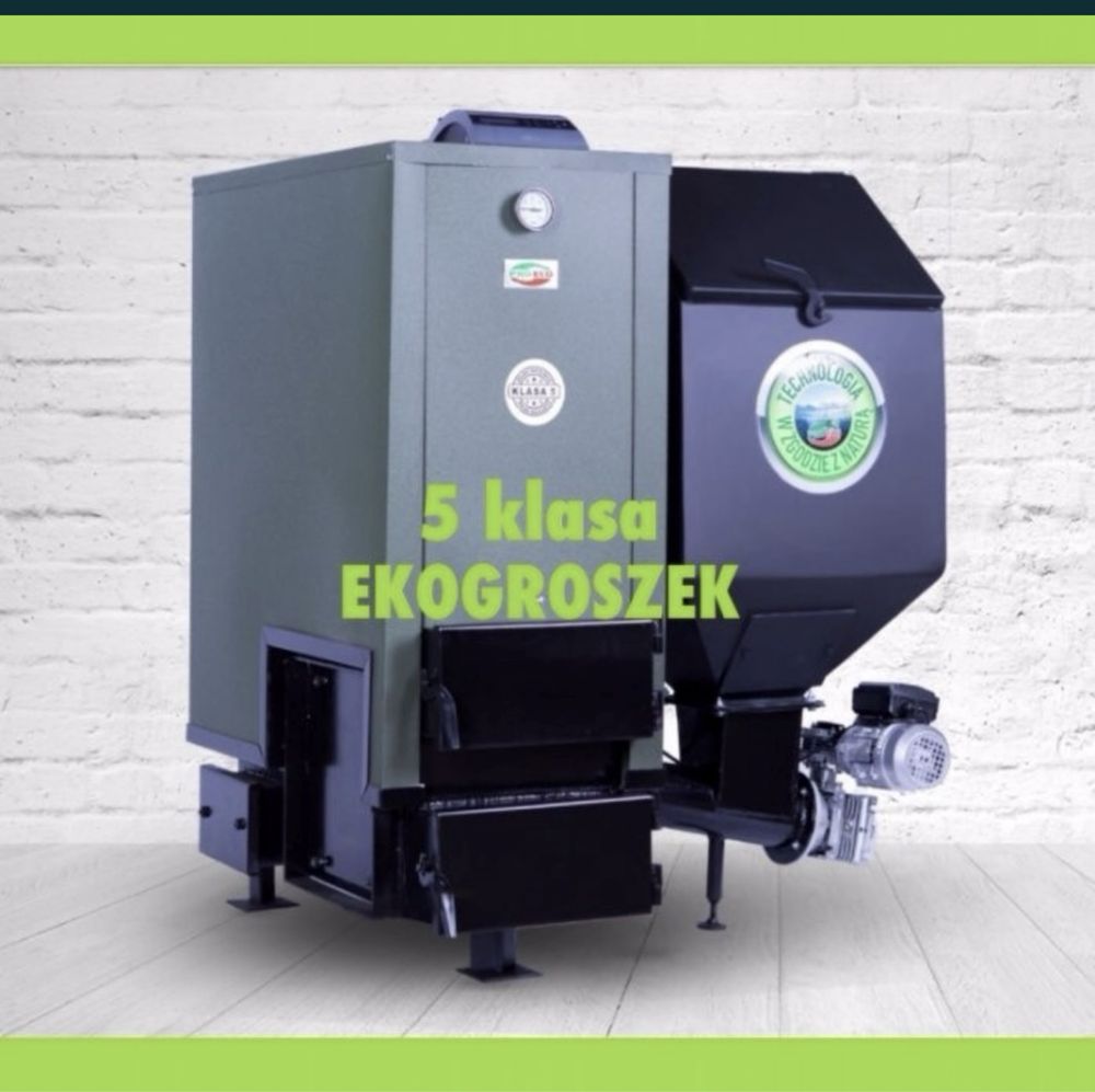 Piec kociol z podajnikiem 115 kW na pellet ekorgoszek 5 klasa