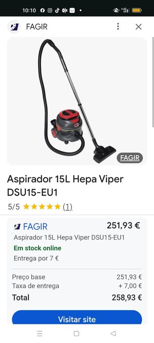 Vendo aspirador usado