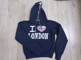 Granatowa bluza z kapturem, I love London, S