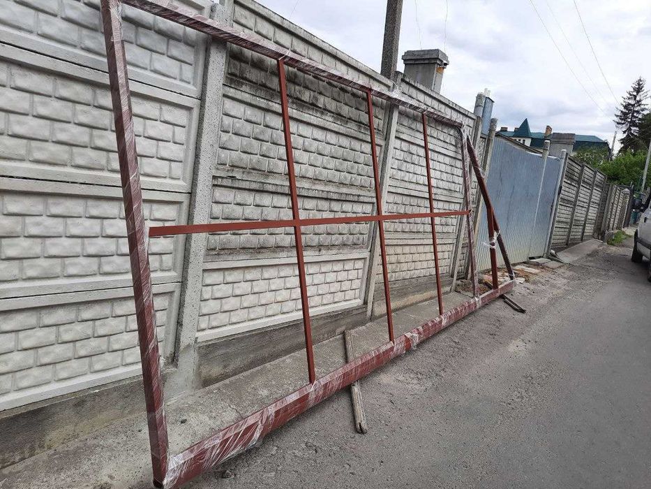 Ворота, відкатні ворота, т-профіль, Звари Сам, каркас воріт