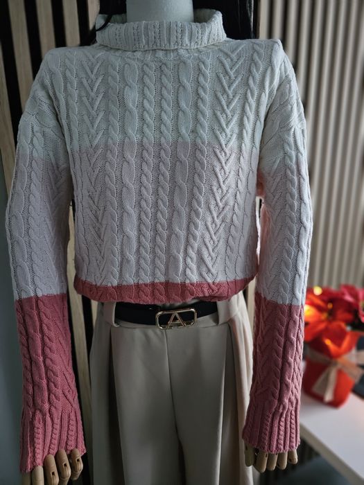 Golf wełniany ciepły miękki basic klasyczny minimalistyczny  luźny M&S