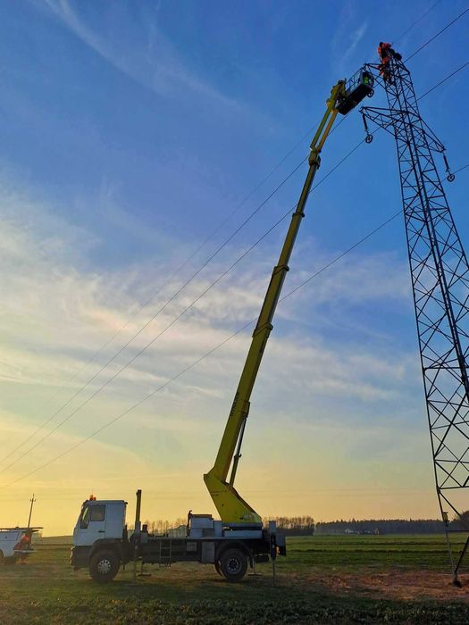 Wynajmę podnośnik koszowy, zwyżka, wysięgnik 18m/20m/22m/27m/30m/35m