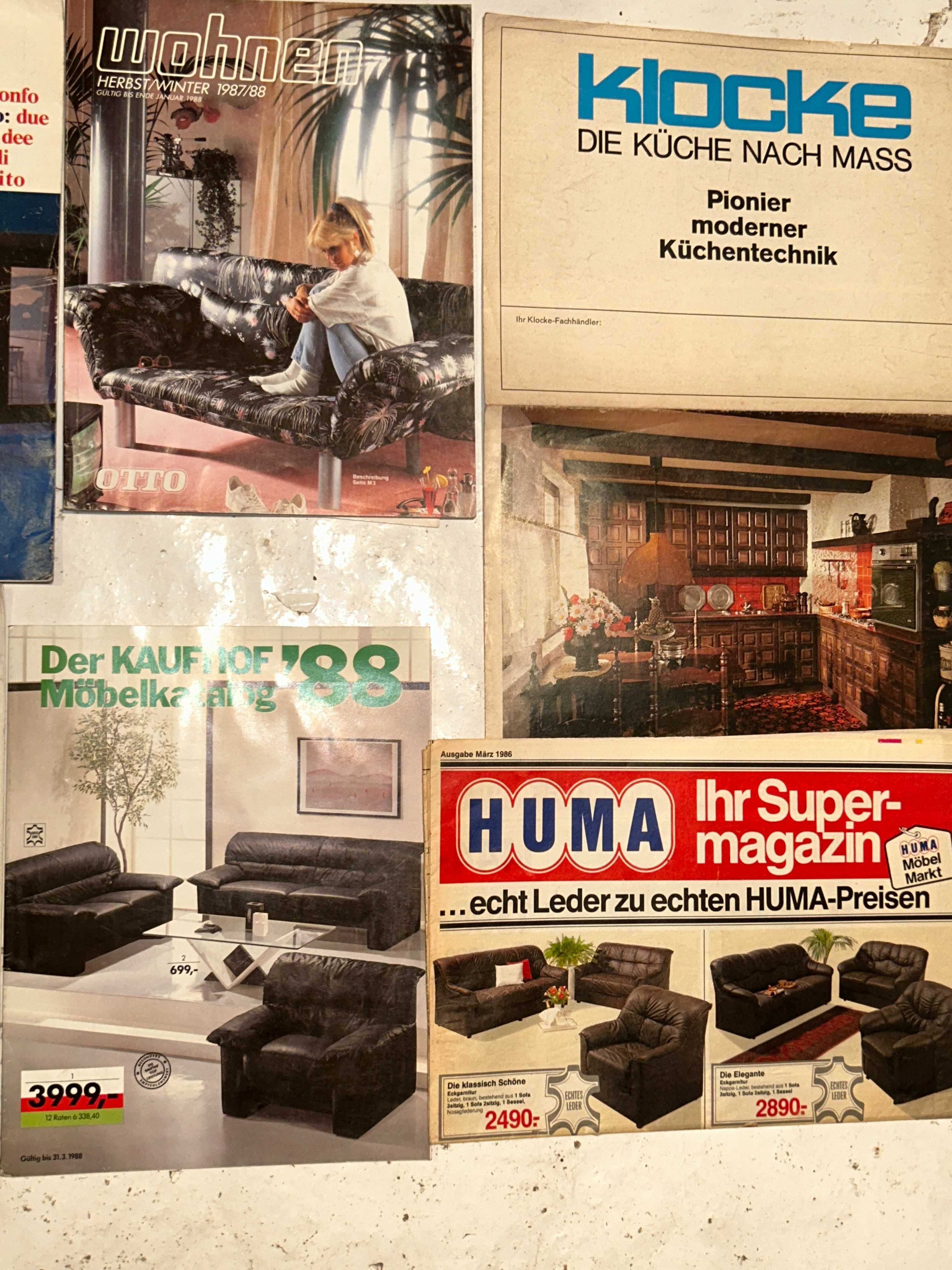 Katalogi,Reklamy MEBLE - 1977/88 - 8 sztuk !