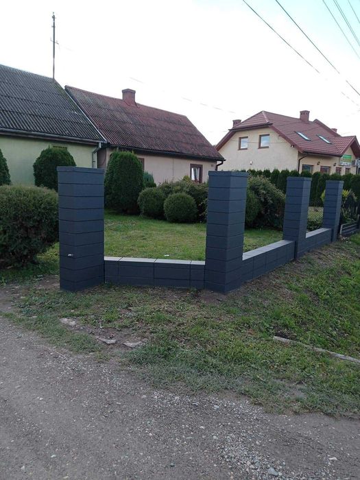 OGRODZENIE OGRODZENIA BETONOWE klinkierowe bloczek ogrodzeniowy