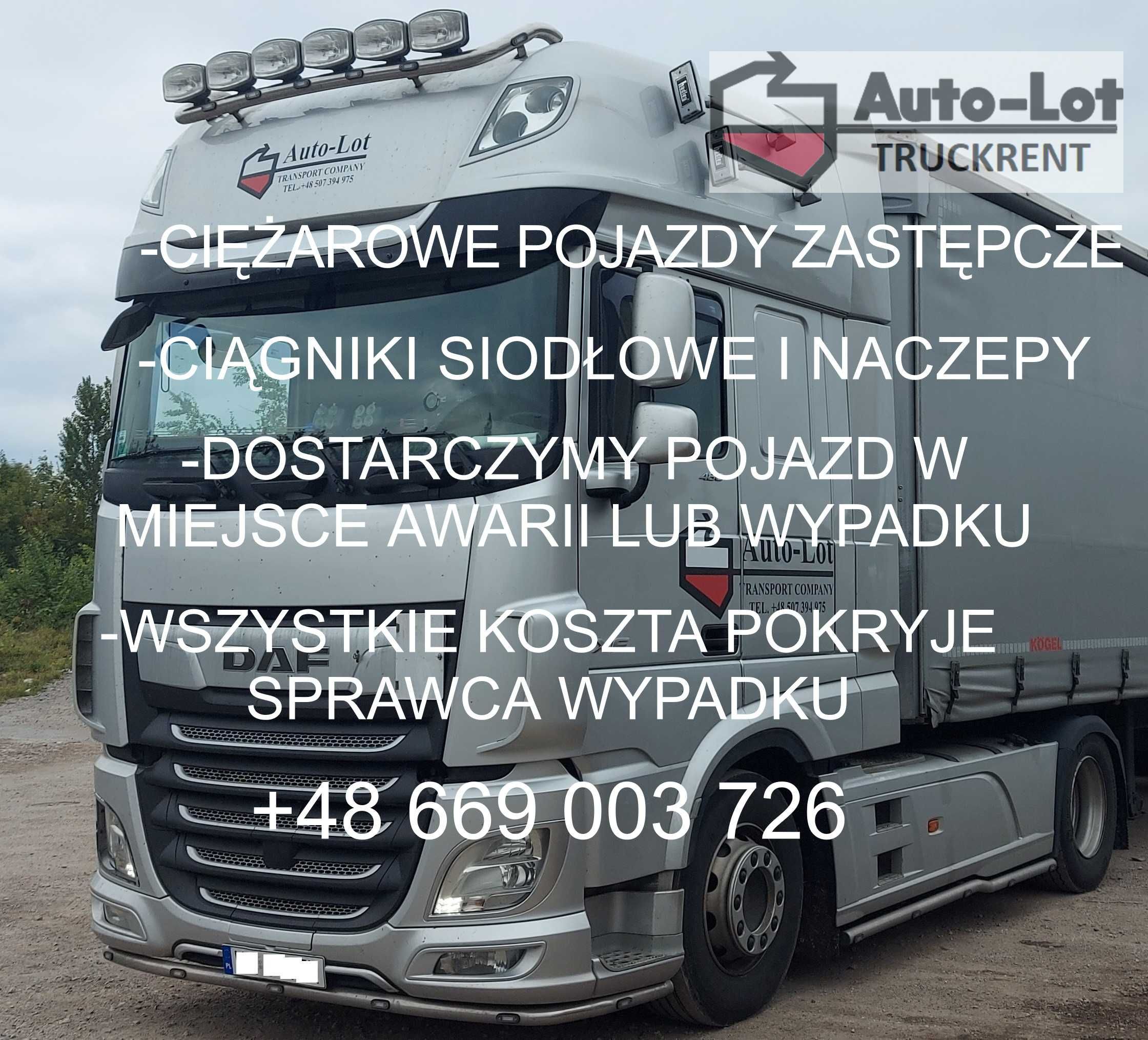 Ciągnik Siodłowy / Naczepa z OC SPRAWCY / Auto Zastępcze Wynajem